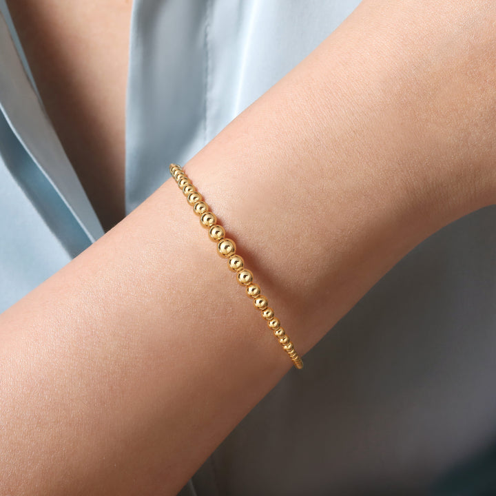 Bujukan 14K Yellow Gold Open Bangle Bracelet