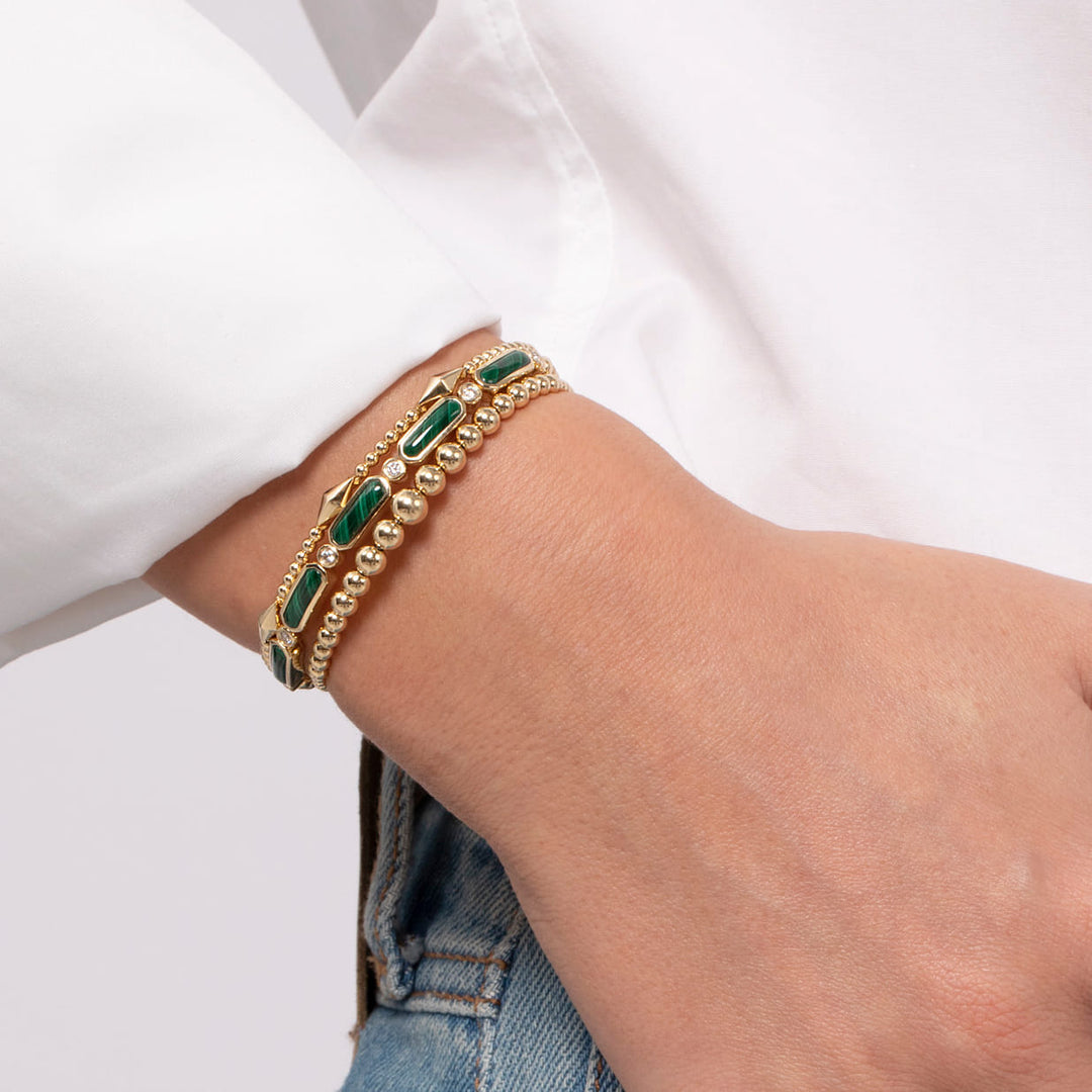 Bujukan 14K Yellow Gold Open Bangle Bracelet