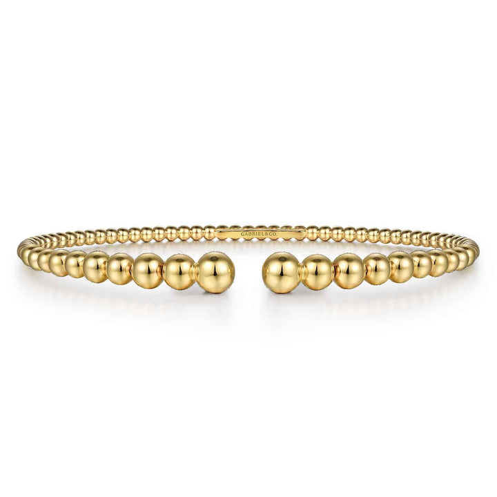 Bujukan 14K Yellow Gold Open Bangle Bracelet