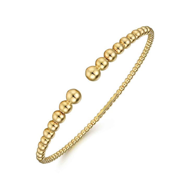 Bujukan 14K Yellow Gold Open Bangle Bracelet