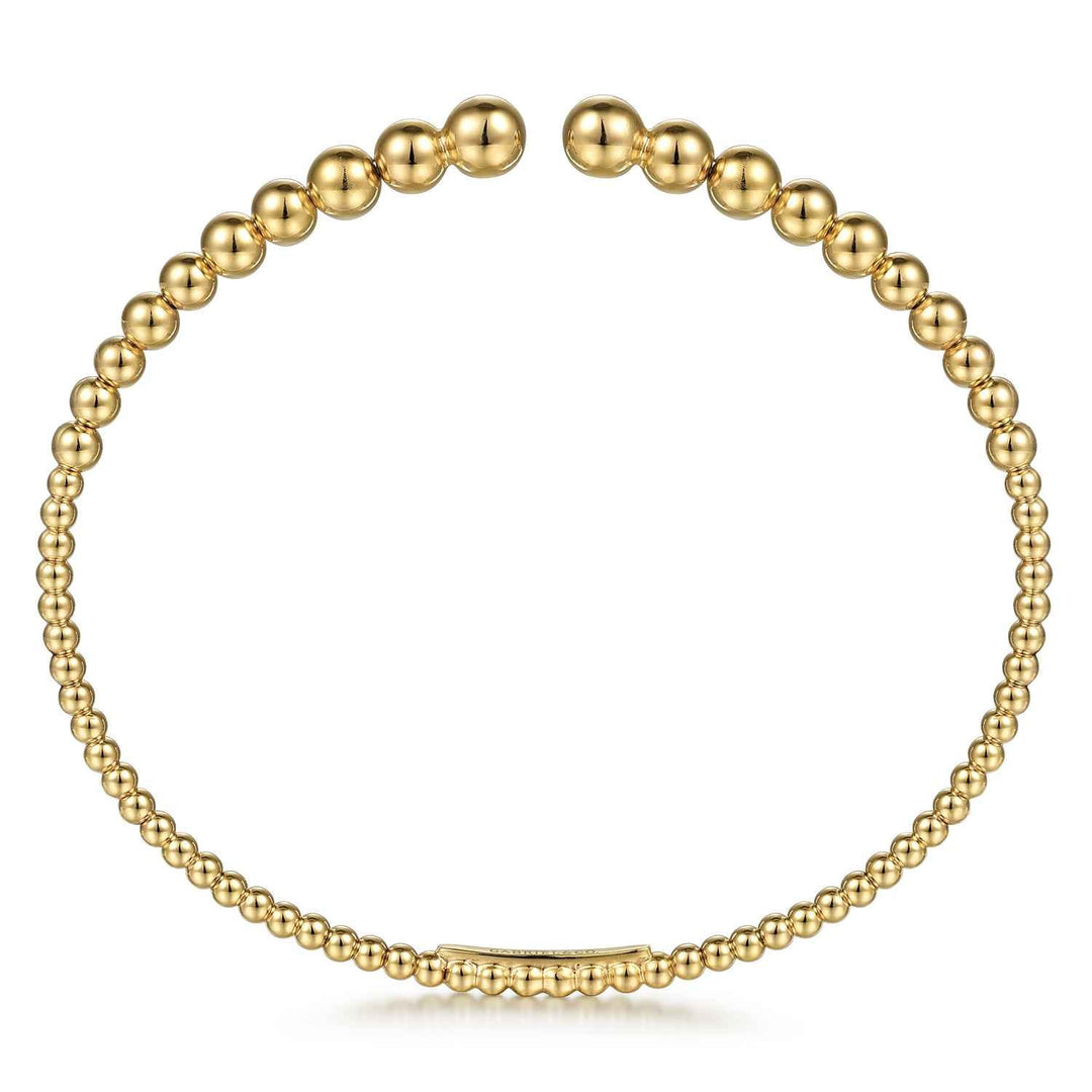 Bujukan 14K Yellow Gold Open Bangle Bracelet