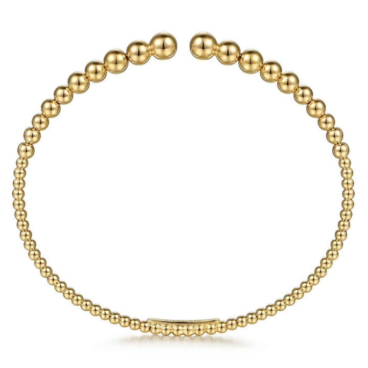 Bujukan 14K Yellow Gold Open Bangle Bracelet