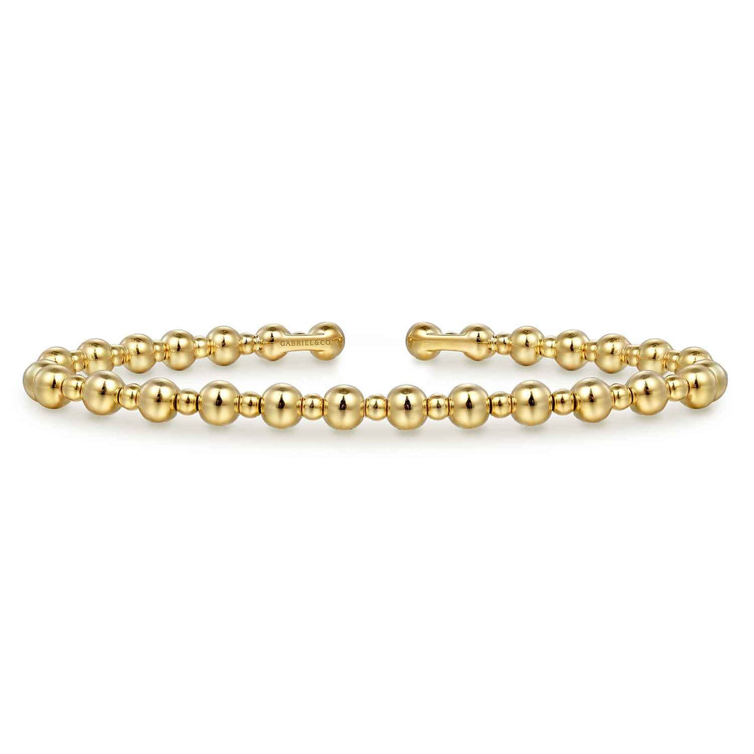 Bujukan 14K Yellow Gold Open Bangle Bracelet