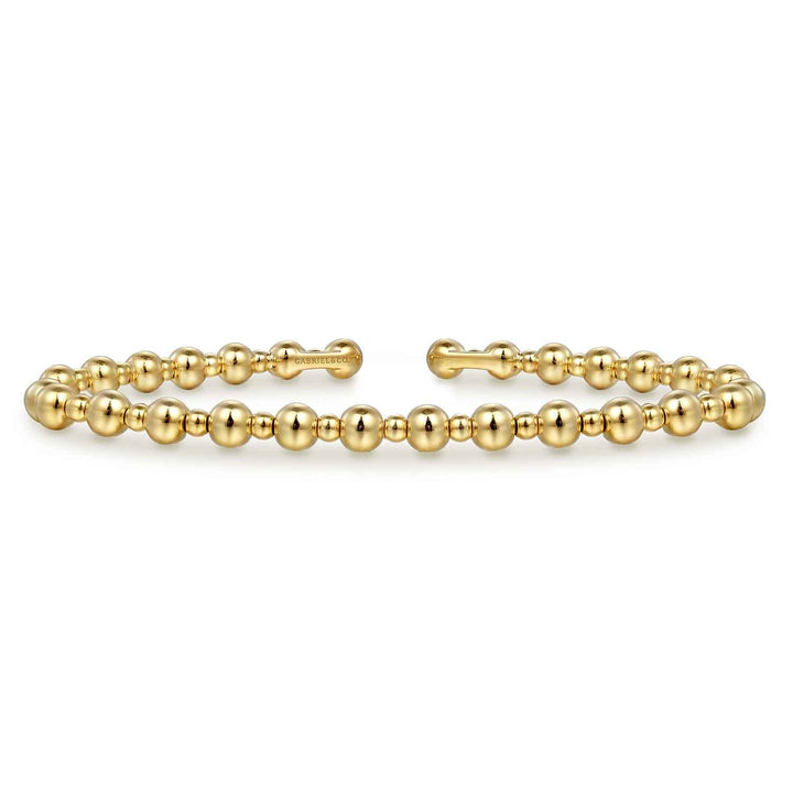Bujukan 14K Yellow Gold Open Bangle Bracelet