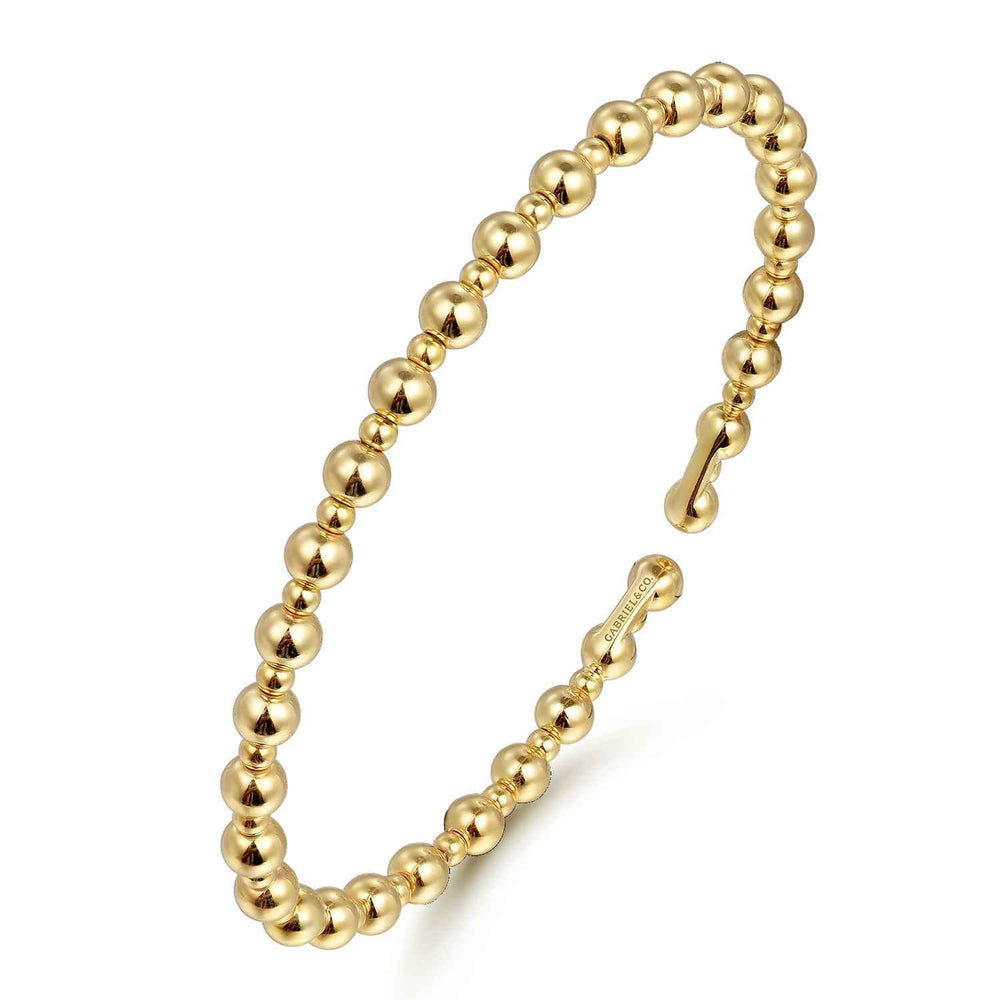 Bujukan 14K Yellow Gold Open Bangle Bracelet