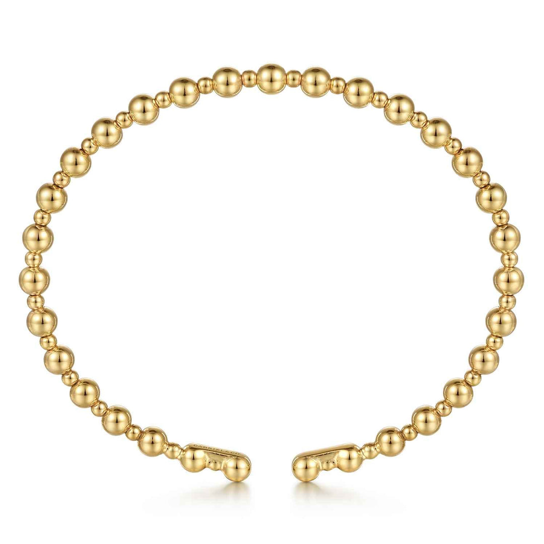 Bujukan 14K Yellow Gold Open Bangle Bracelet