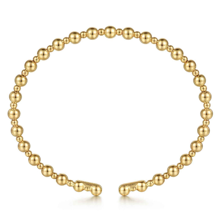 Bujukan 14K Yellow Gold Open Bangle Bracelet