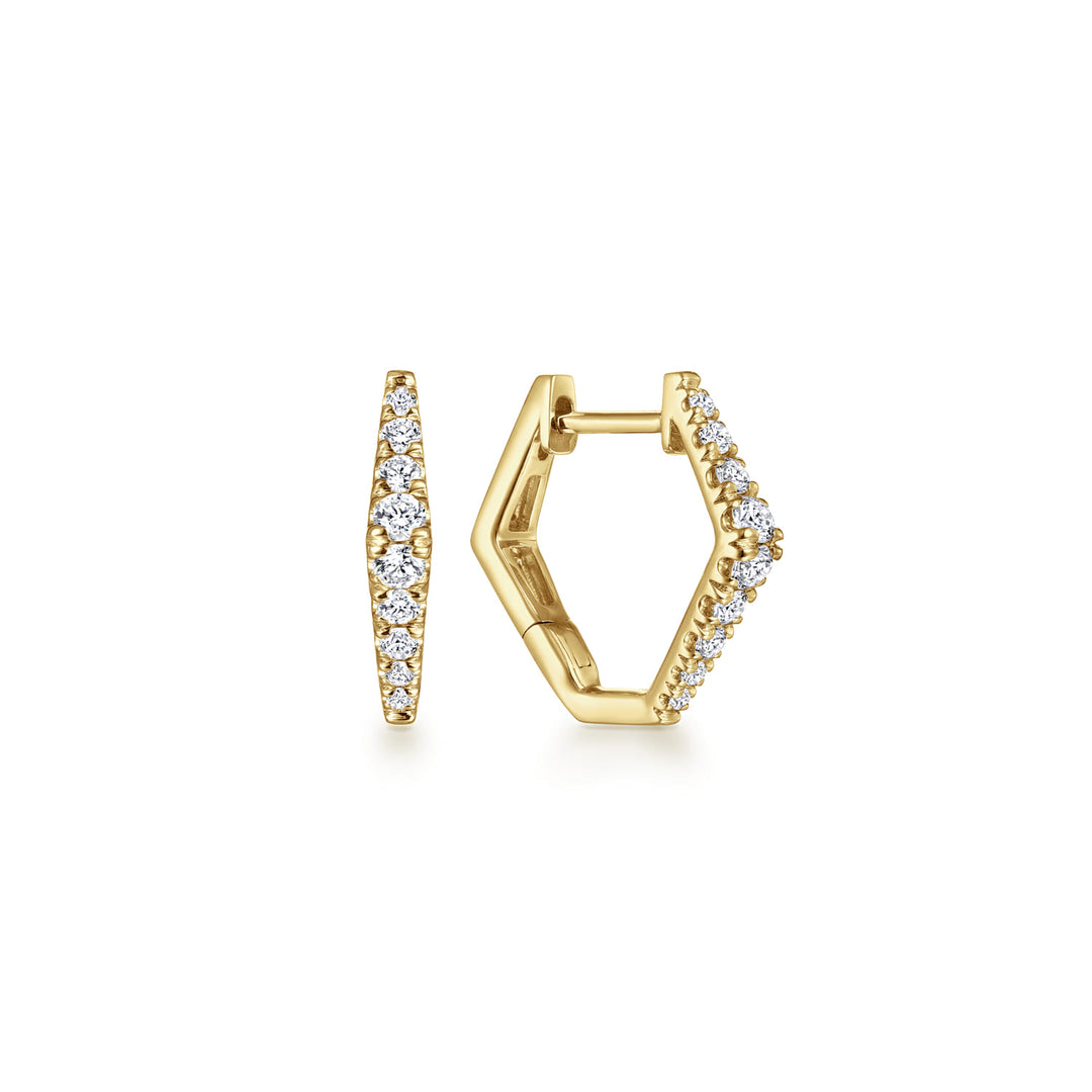 Kaslique 14K Yellow Gold Huggie Earrings