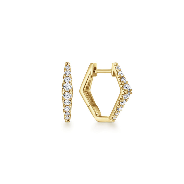 Kaslique 14K Yellow Gold Huggie Earrings
