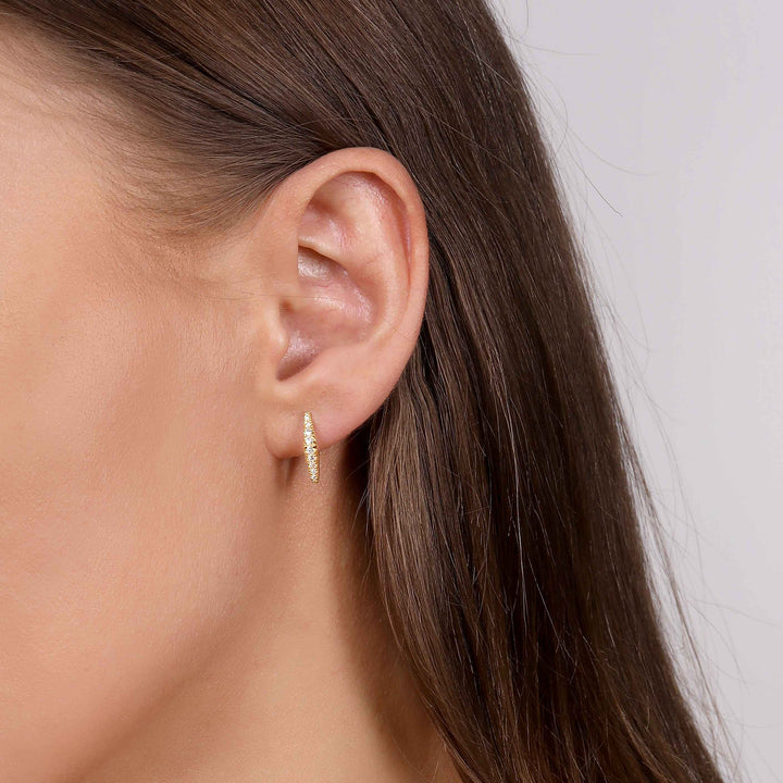 Kaslique 14K Yellow Gold Huggie Earrings