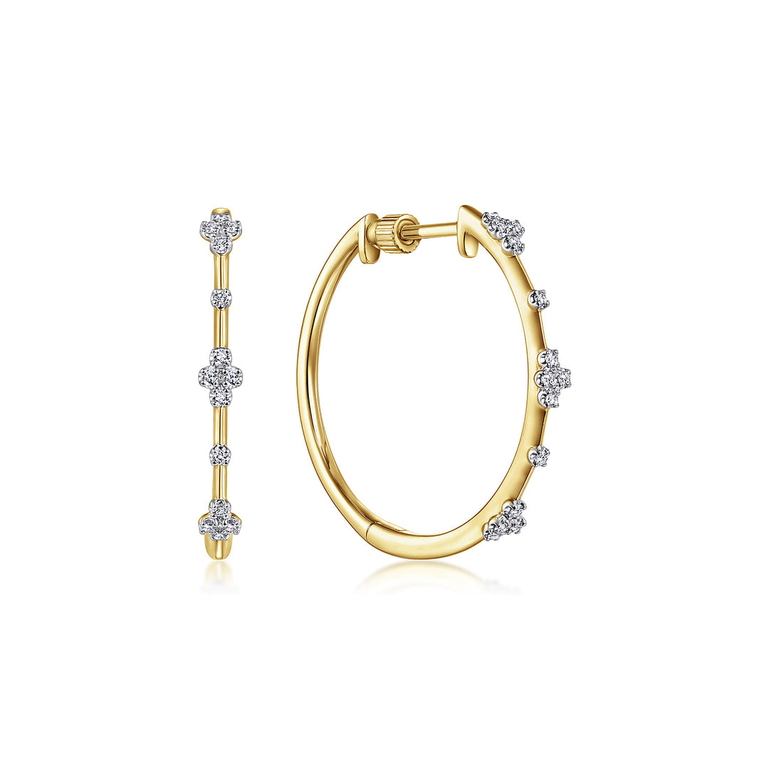 14K Yellow Gold Hoop Earrings