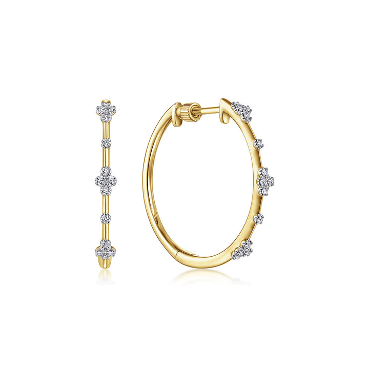 14K Yellow Gold Hoop Earrings