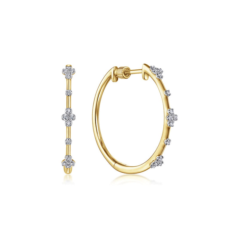 14K Yellow Gold Hoop Earrings