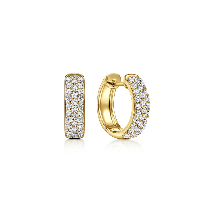 Lusso 14K Yellow Gold Huggie Earrings