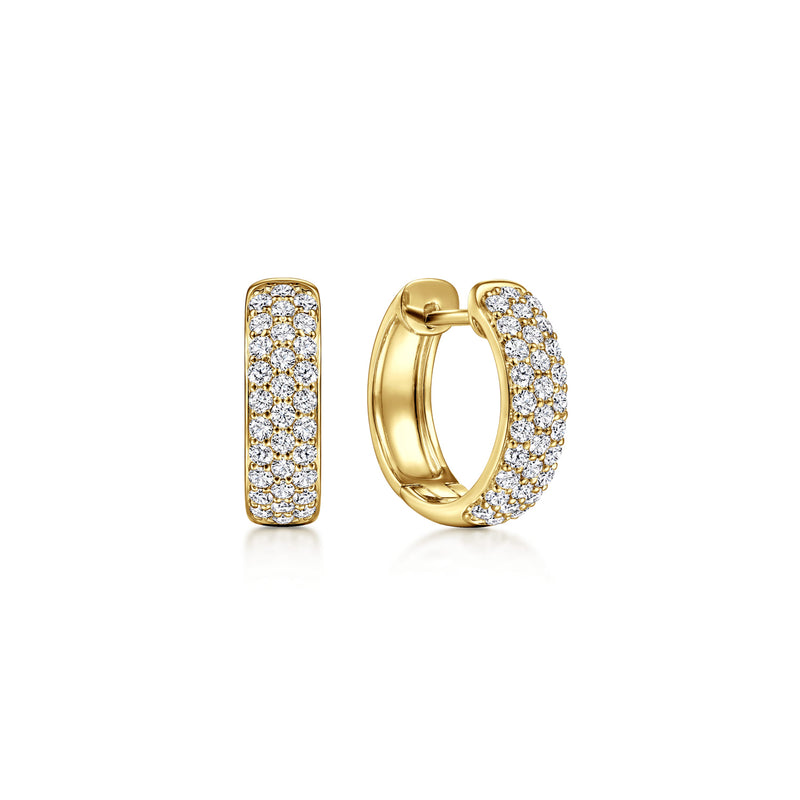Lusso 14K Yellow Gold Huggie Earrings