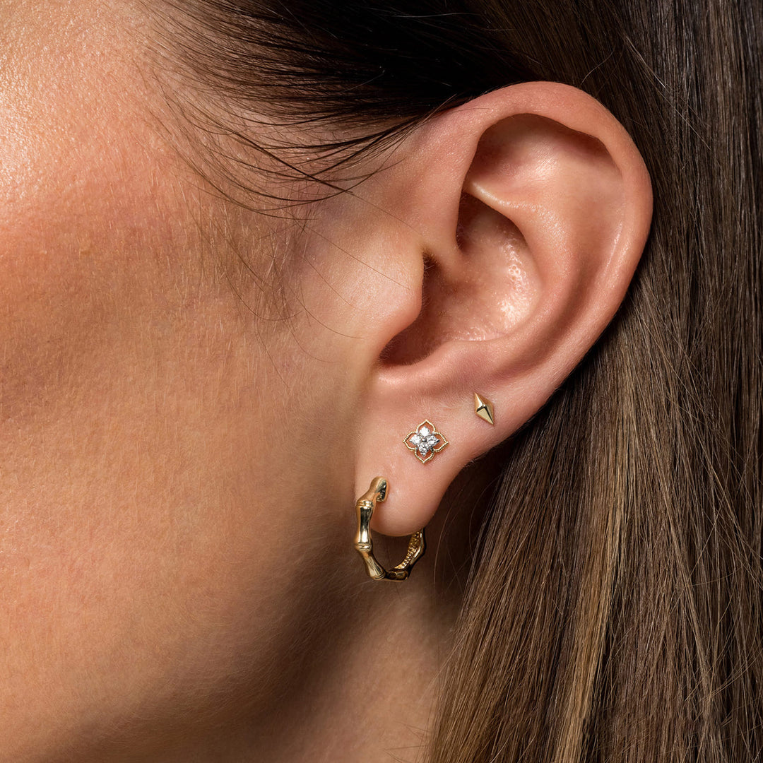 14K Yellow Gold Clover Earrings