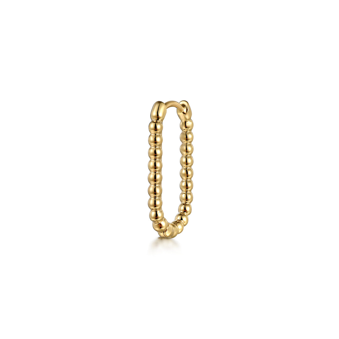 Bujukan 14K Yellow Gold Elongated Oval Hoop Earrings