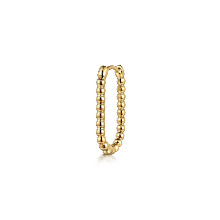 Bujukan 14K Yellow Gold Elongated Oval Hoop Earrings
