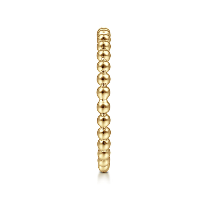 Stackable 14K Yellow Gold Beaded Ring