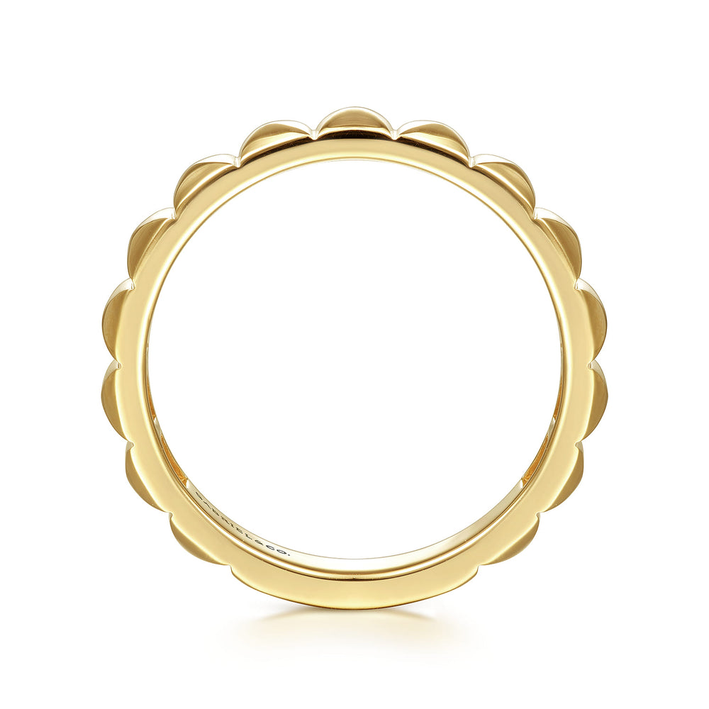 Contemporary 14K Yellow Gold Pyramid Ring