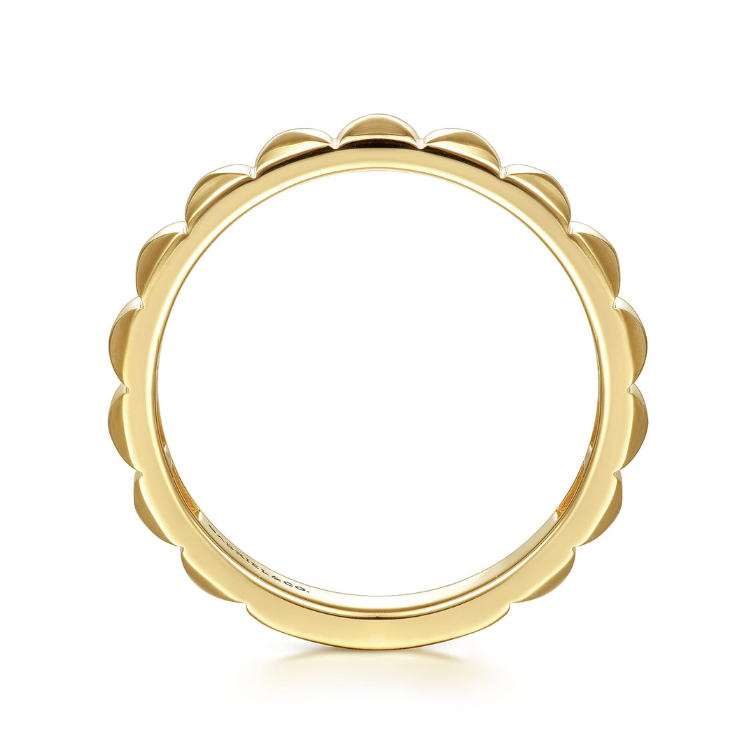 Contemporary 14K Yellow Gold Pyramid Ring