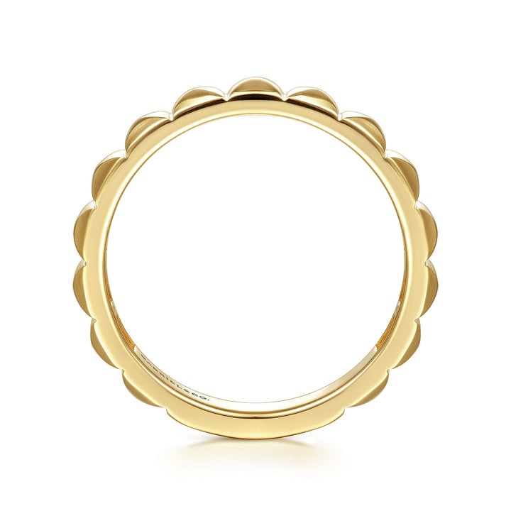 Contemporary 14K Yellow Gold Pyramid Ring