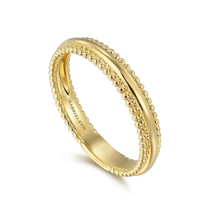 Bujukan 14K Yellow Gold Stackable Ring