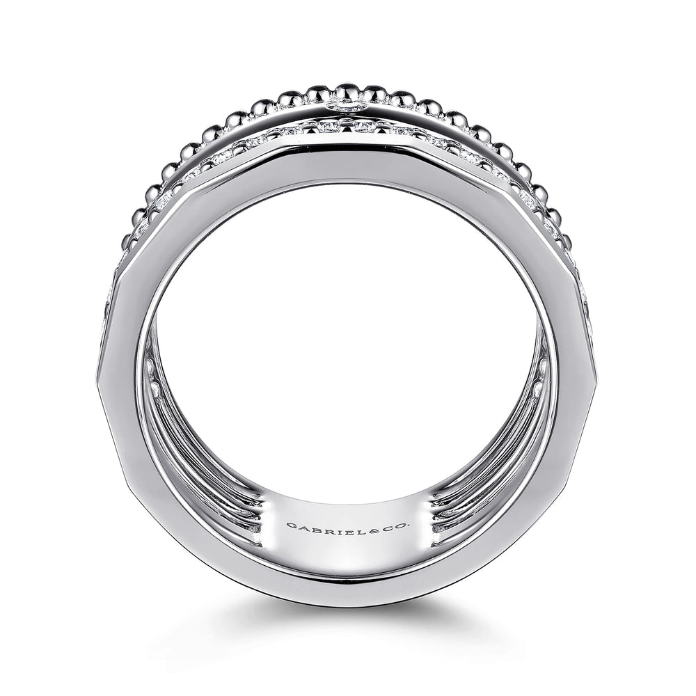 Sterling Silver White Sapphire Stackable Ring