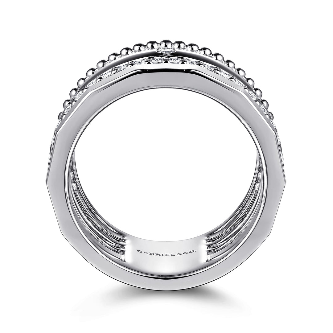 Sterling Silver White Sapphire Stackable Ring