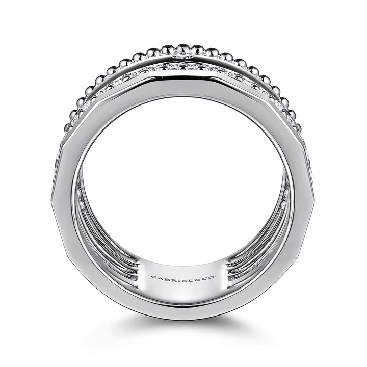 Sterling Silver White Sapphire Stackable Ring
