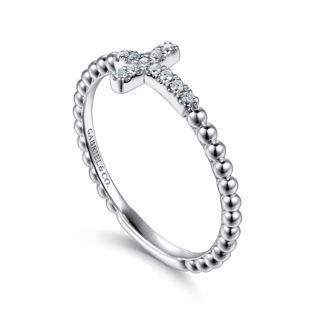 Sterling Silver Cross Stackable Ring