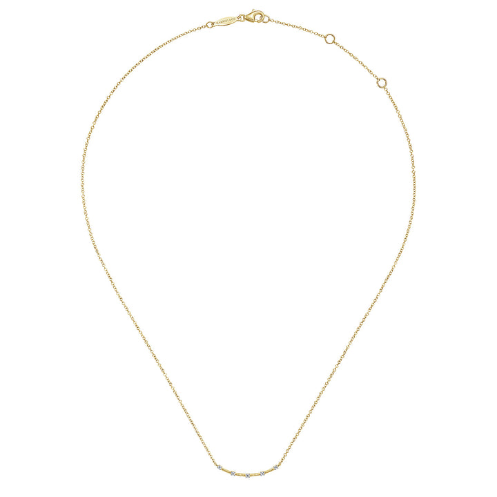 14K Yellow Gold Bar Necklace