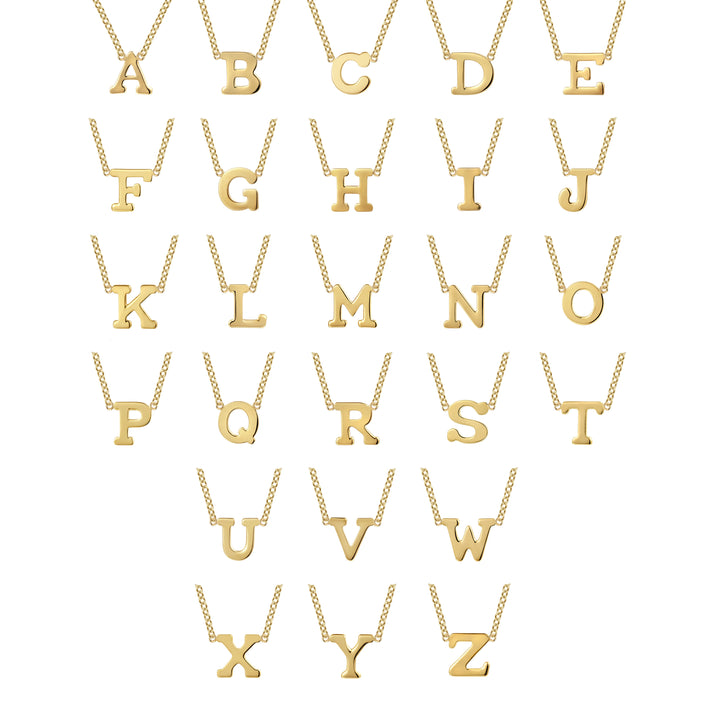 Contemporary 14K Yellow Gold Initial A Necklace