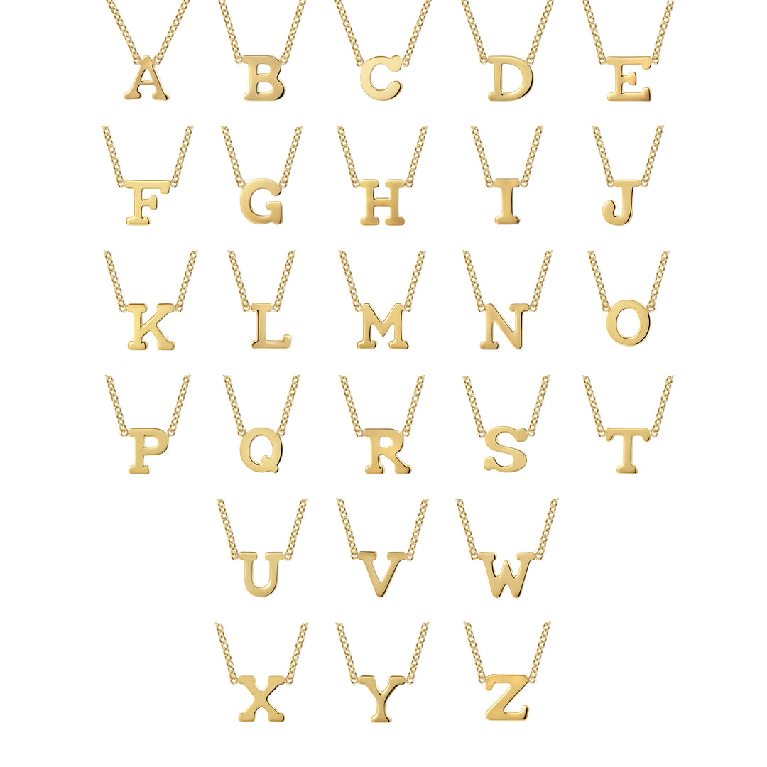 14K Yellow Gold Initial K Pendant Necklace