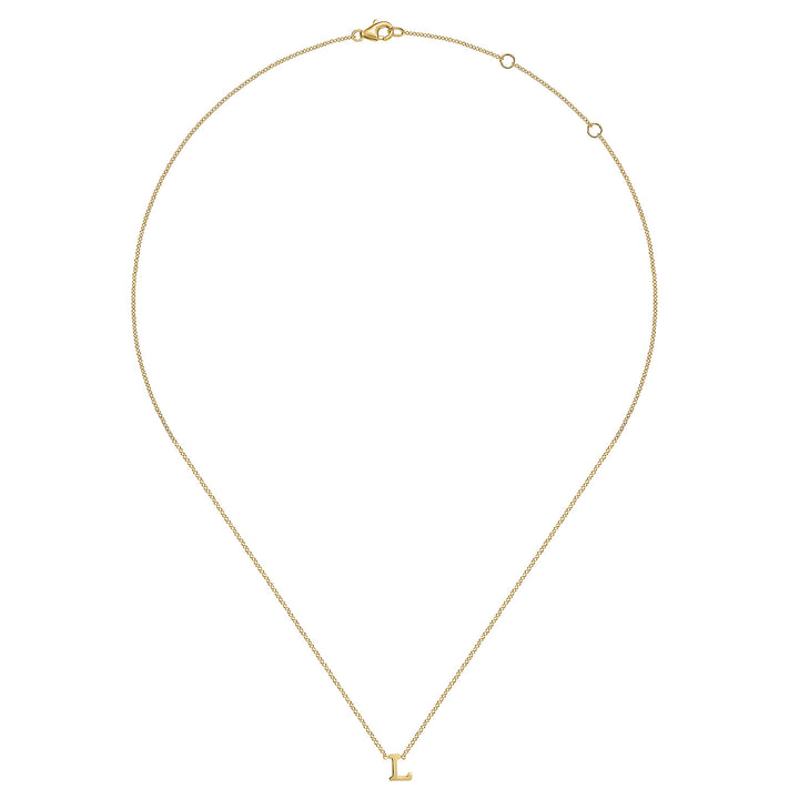 14K Yellow Gold Initial L Pendant Necklace