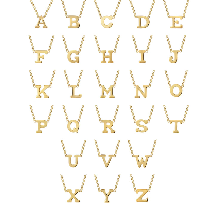 Contemporary 14K Yellow Gold Initial S Necklace