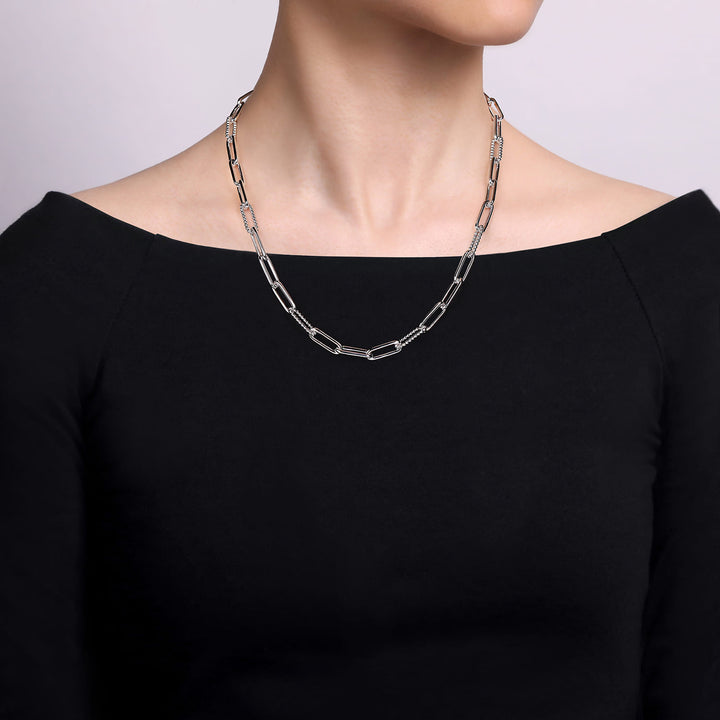 Bujukan Sterling Silver Chain Necklace