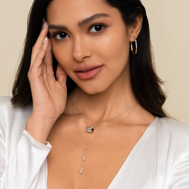 Contemporary 14K Yellow Gold Pendant Necklace