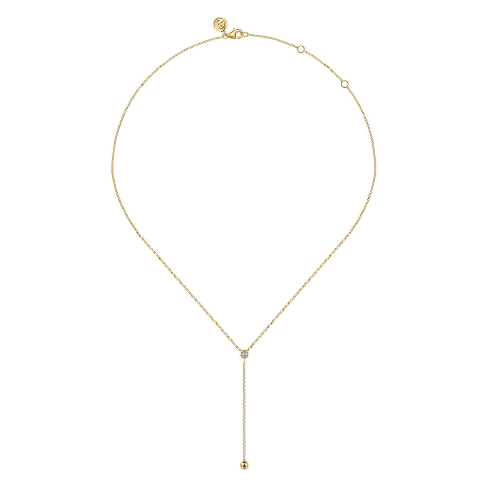 Bujukan 14K Yellow Gold Hollow Beaded Necklace