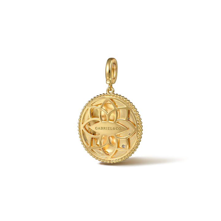 14K Yellow Gold Leo Pendant Necklace