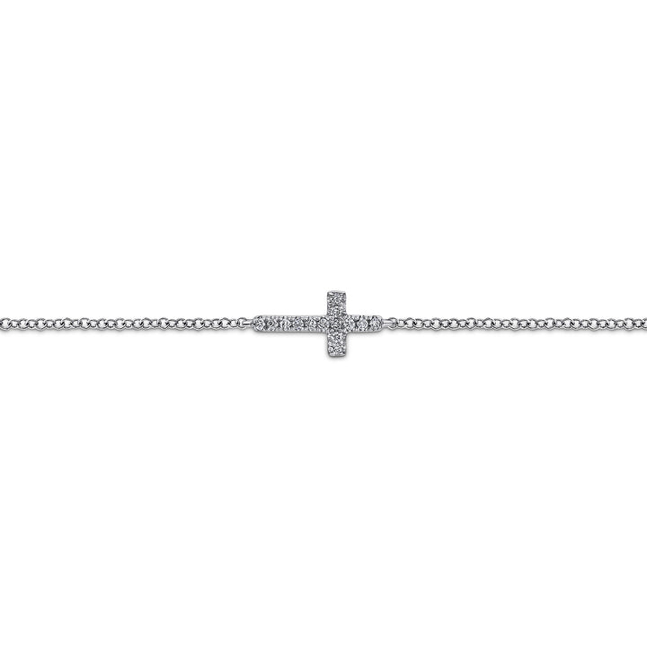 Faith 14K White Gold Cross Bracelet
