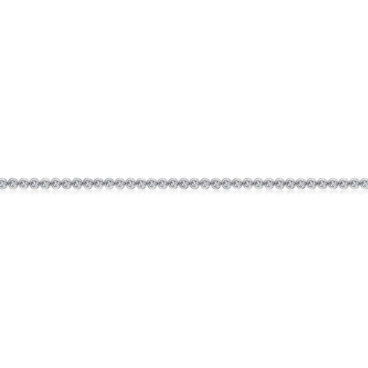 14K White Gold Bezel Tennis Bracelet