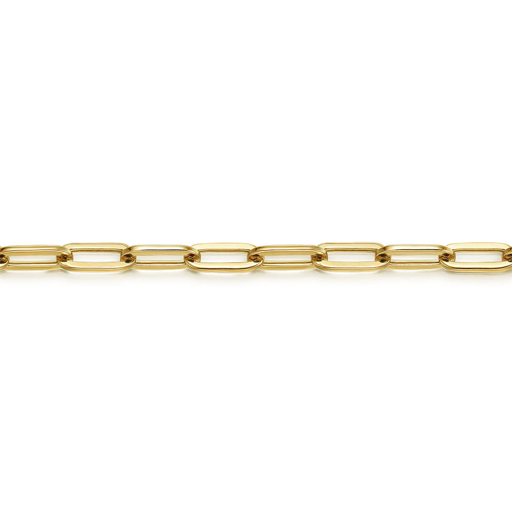 14K Yellow Gold Paperclip Bracelet