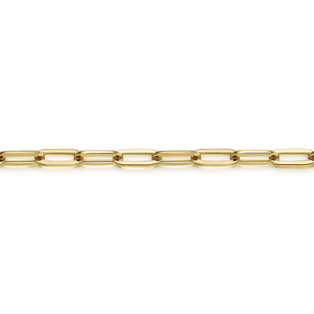 14K Yellow Gold Paperclip Bracelet