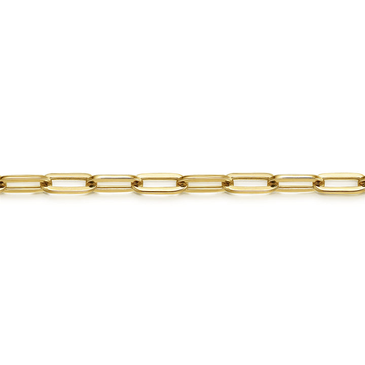 14K Yellow Gold Paperclip Bracelet