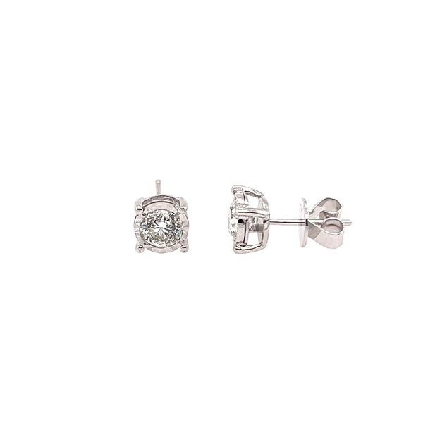 White Gold 1.44ct Miracle Setting Stud Earrings