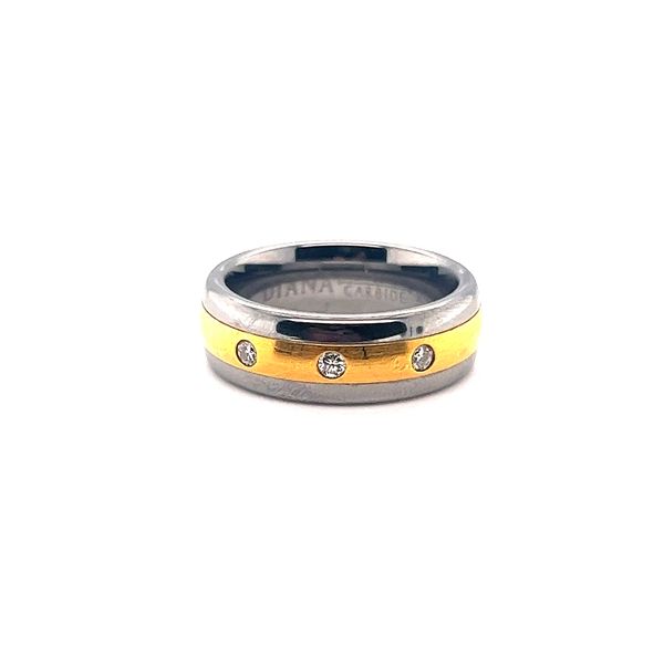 Tungsten Gold and Diamond Ring