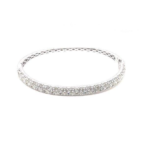 14K WG 5.00ctw Diamond Bangle Bracelet