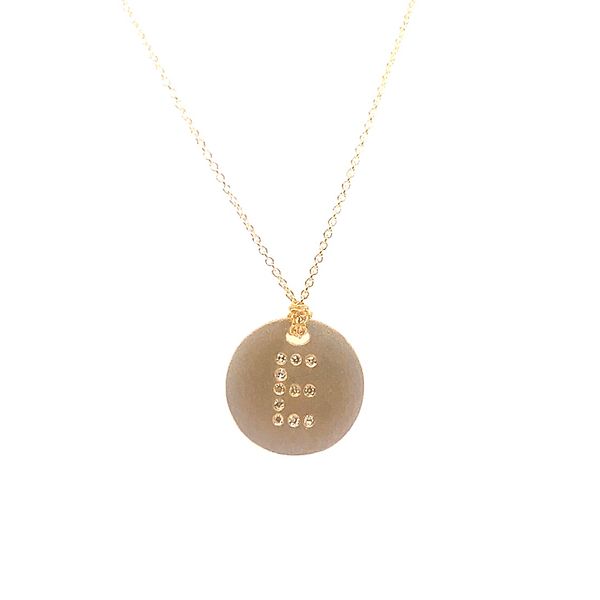 Gold 'E' Pendant Necklace