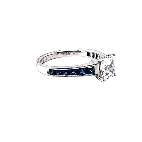 Diamond Sapphire Semi-Mount Engagement Ring